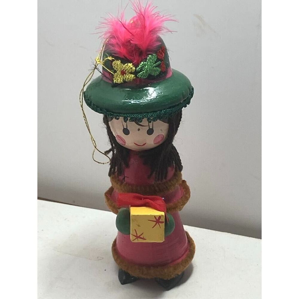 Vintage Kurt Adler Hand Painted Wooden Christmas Ornament